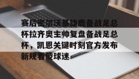 欧博-赛后密尔沃基雄鹿备战足总杯拉齐奥主帅复盘备战足总杯，凯恩关键时刻官方发布新规看傻球迷(足总杯录像回放)